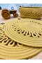 Presentation Plate Mat Jute Placemat American Serving and Basket Set 3 Pieces - 3