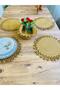 Wicker Jute Presentation Plate Mat Supla American Serving Tray and Basket 5 Pieces - 2