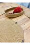 Presentation Plate Mat Jute American Service Oval Plate and Basket Set of 5 - 8