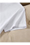White Oversized Cotton Printed Short Sleeve Basic T-Shirt - 4