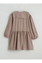 Esvab • Modern & Distinctive Bebe Roba Collar Checked Embroidered Girl's Dress - 2