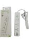 YU WELL Power Extension 3-Way 3-Pin Sockets, 2 PD Type-C & 2 Micro USB Ports, 2500W 2 Meter White - 3