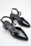 Milano Women's Patent Leather Heeled Ballerina Shoes – 5 cm Heel, Casual and Office Chic 1104 - 2