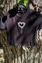 Stone Heart Low-Cut Crop T-Shirt - Black Black - 2