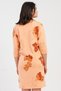Women's Maternity and Breastfeeding Comfortable 100% Cotton Short Sleeve Orange Nightgown C7T1N0405 - 4