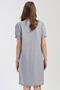 Women's Short Sleeve Buttoned Gray Maternity Nightgown C7T7N2304 - 4
