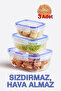 Lock&Fresh Rectangular Storage Container with Seal (400, 800, 1400ml) (Set of Three)