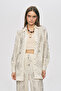 Women's Ethnic Embroidered Viscose-Linen Oversize Shirt