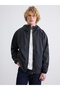 Xside Black Standard Fit Hooded Men's Raincoat