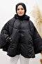 Hooded Inflatable Poncho Tsd260126 Black
