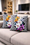 3D Digital Printing Premium Fabric Throw Pillow Cover 43X43 cm Set of 2 – Decorative Pillow