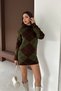 Plaid Patterned Mini Length High Neck Knitwear Dress Aw25El0030 - 8