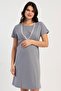 Women's Short Sleeve Maternity Nursing Nightgown 100% Cotton C0T1N0905