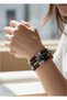 Natural Stone Bracelet – Tiger's Eye and Amethyst – Multicolored (1 Piece) - 2