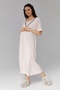 Pink Piping Maternity Nightgown and Dressing Gown Set with Breastfeeding Function - Premium Series - 4