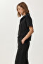 Polo Collar Parachute Garnished Modal Suit Lby0042 Black - 3