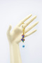 Handmade Fusion Translucent Glass Evil Eye Beaded Keychain, Special Design Bag Ornament - 2