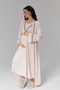 Pink Piping Maternity Nightgown and Dressing Gown Set with Breastfeeding Function - Premium Series - 3