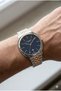 41mm Steel Case Navy Blue Dial, Dual Color Steel Band, Stylish Men's Wristwatch - 3