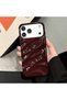 حافظة متوافقة مع iPhone 17 Pro Max / 18 Pro Max بنمط رخامي بلون أحمر داكن، سطح لامع، أنيقة ومقاومة للصدمات - 2
