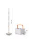 360° Flat Spin Mop with Bucket – Durable Design, Adjustable Handle, Microfiber Pad-2.5L - 4