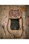 Authentic Shoulder Bag with Ethnic Patterns and Suede Texture - 4