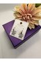 Zircon Stone Star Hanging Hoop Steel Earrings