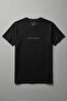 Cotton Create Himself Printed Black Basic Crew Neck Short Sleeve T-Shirt for Men - Women