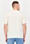 Men Crew Neck Brand Logo Short Sleeve T-Shirt, Warm Ivory - 3