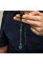 Silver Kazaz Tassel Green Crimped Amber Prayer Beads