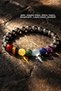 7 Chakra Natural Stone Unisex Bracelet (Abundance, Happiness, Energy) (Size Options Available)