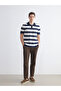 Men's Triko T-Shirt with Turn-Down Roba Collar and Stripes for Style Enthusiasts from Uzg Store - 2