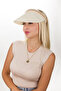Straw Hat Sun Visor Half Moon Straw Sports Hat - Summer, Natural, Sea and Beach Style Hat