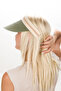 Straw Hat Sun Visor Half Moon Straw Sports Hat - Summer, Natural, Sea and Beach Style Hat - 3
