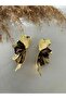 Half Flower Plate Tulle Detailed Earrings - 2