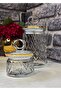 Leafy Practical Double Gilded Jar (Candy&Coffee&Treats) Set - 3