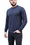 Men's Smoked Long-Sleeved Embroidered Crew Neck Sweatshirt - 3