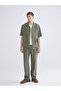 Rmz Gi̇yi̇m Farkiyla Comfortable Fit Cuban Roba Collar Short Sleeve Muslin Men's Shirt - 2