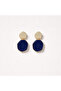 Geometric Navy Blue Earrings - 3