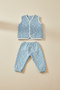 Baby Cotton Embroidered Vest 2-Piece Set - 2