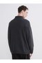 Anthracite Loose Fit Men's Knitwear Cardigan - 4