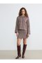 Ozmarka New Season Red Shirt Collar Plaid Women's Tweed Jacket - 2