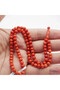 Natural Red Tunisian coral rosary , 81 beads , 22 g , size 5/6mm - 5