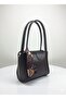 Elegant Detail Leather Shoulder Bag – Classic Handbag with Twilly Scarf Accessory - 2