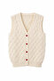 Girl's Knitted Vest with Checkered Pattern