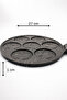 Kreppa - Emoji Patterned Cast Aluminum Pancake and Crepe Pan - Black 28 cm - 5