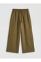 Artı-Store Women's Loose-Fitting Trousers with Elastic Waist and Tie-Up Detail, Pocketed Tasa