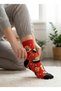 Red Rolls and Sushi Patterned Colorful Socks (Suitable for Size 36-44)