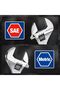 4-Piece Adjustable Wrench Set, Forged Carbon Steel, Chrome-Plated, Metric & SAE (15/20/25/30 cm) for Home, Garage, and Professional Use - 4