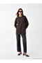 Mg Trenden Brown Crew Neck Embroidered Women's Sweatshirt Tunic - 3